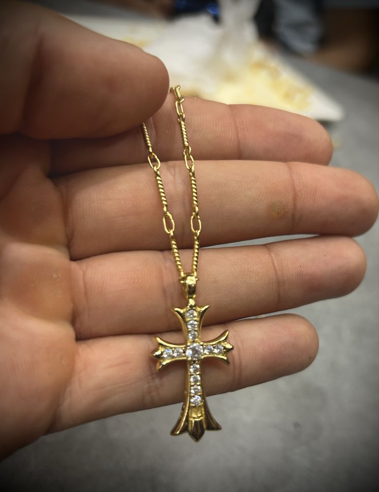 Chrome Hearts позлатен синджир (мъжки)