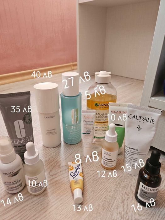 Козметика на ниски цени-the ordinary,clarins,laneige,clinique
