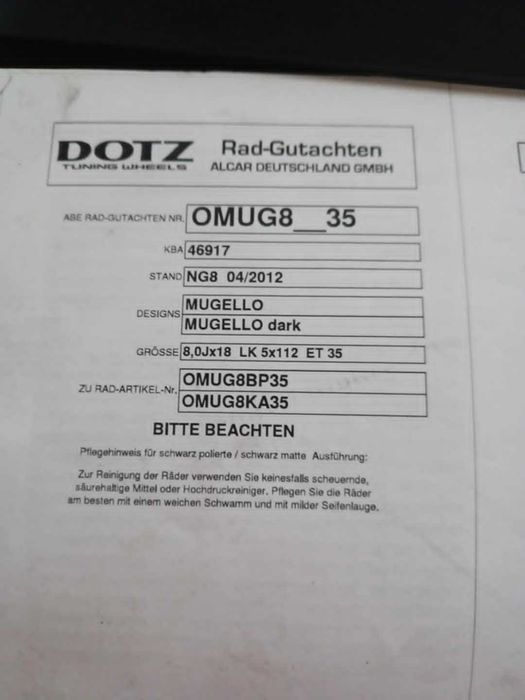 Vand jante DOTZ Mugello Dark R18
