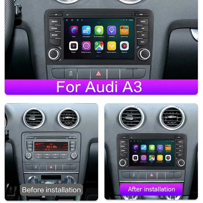Navigatie dedicata Aud A3 2003 - 2012 cu Carplay si Android Auto
