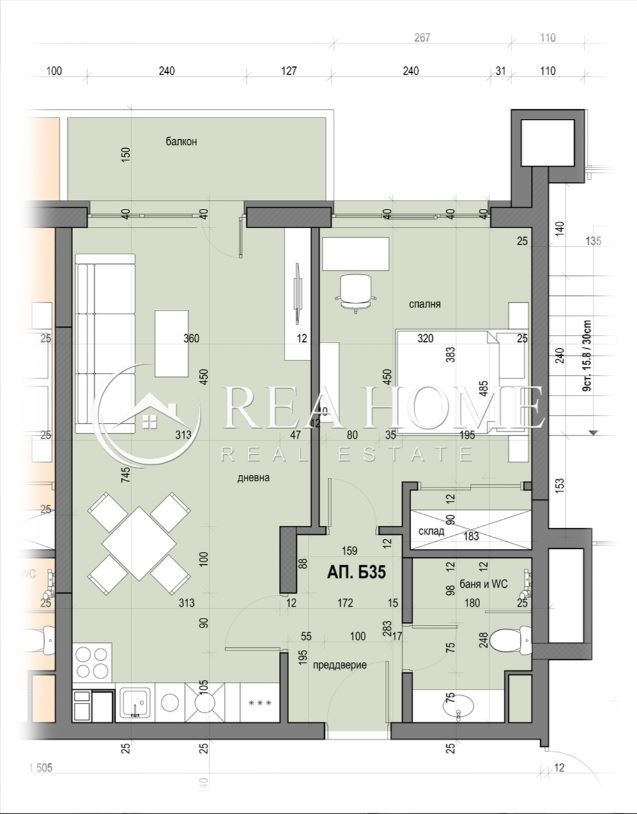 Продава се Двустаен апартамент в София, Овча купел - 76 кв.м за 1985 €/кв.м - Снимка #1