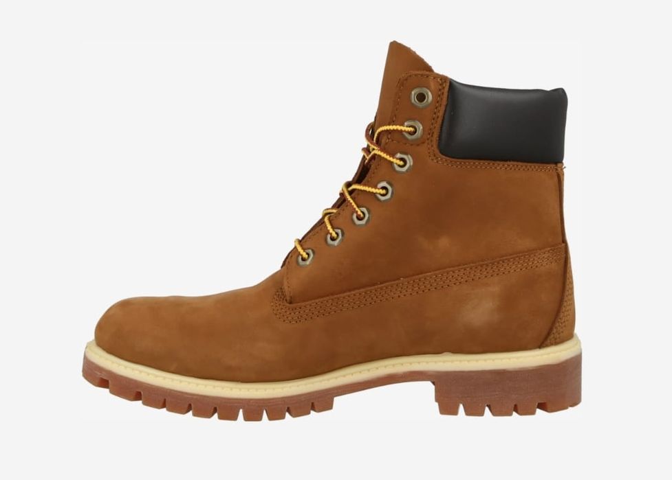 Bocanci Timberland din piele premium cu sireturi pentru barbati