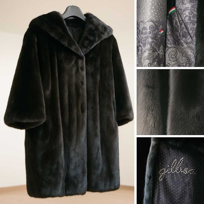 Визоново палто с качулка – лукс и топлина в едно.Пеперуда.