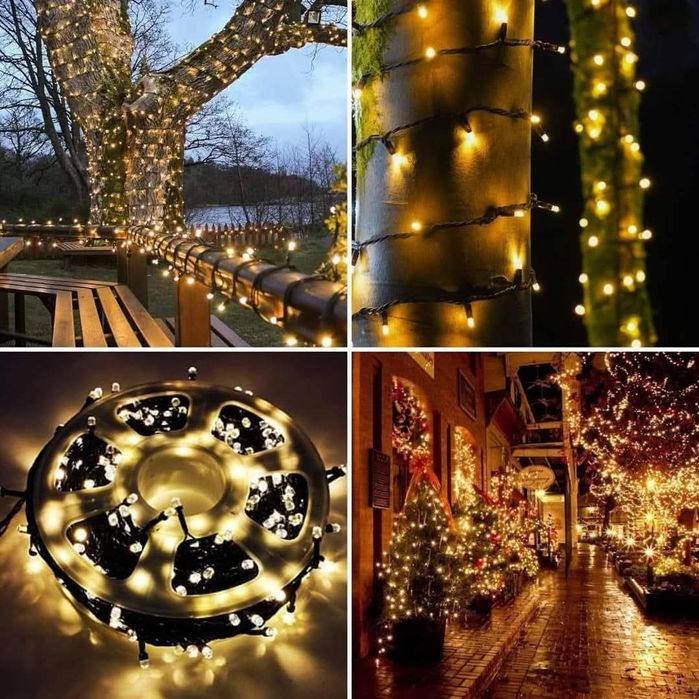 50метра/100МЕТРА Коледни LED Лампи Кристален Диод
Контролер с 8режима