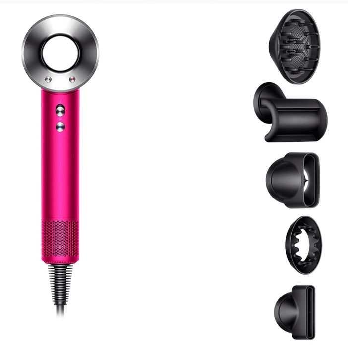 Фен Dyson Supersonic™ для волос (фуксия/никель) 5 насадок New