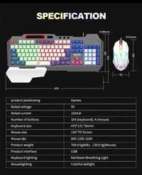 Геймърска светеща клавиатура и мишка