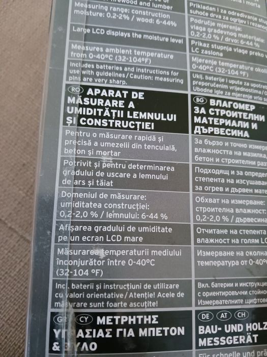 Aparat de masurare a umiditatii Powerfix Lidl nou