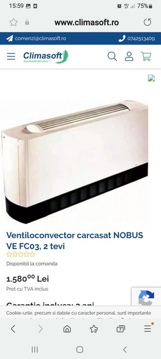 Ventilconvertor ,convertor caldura