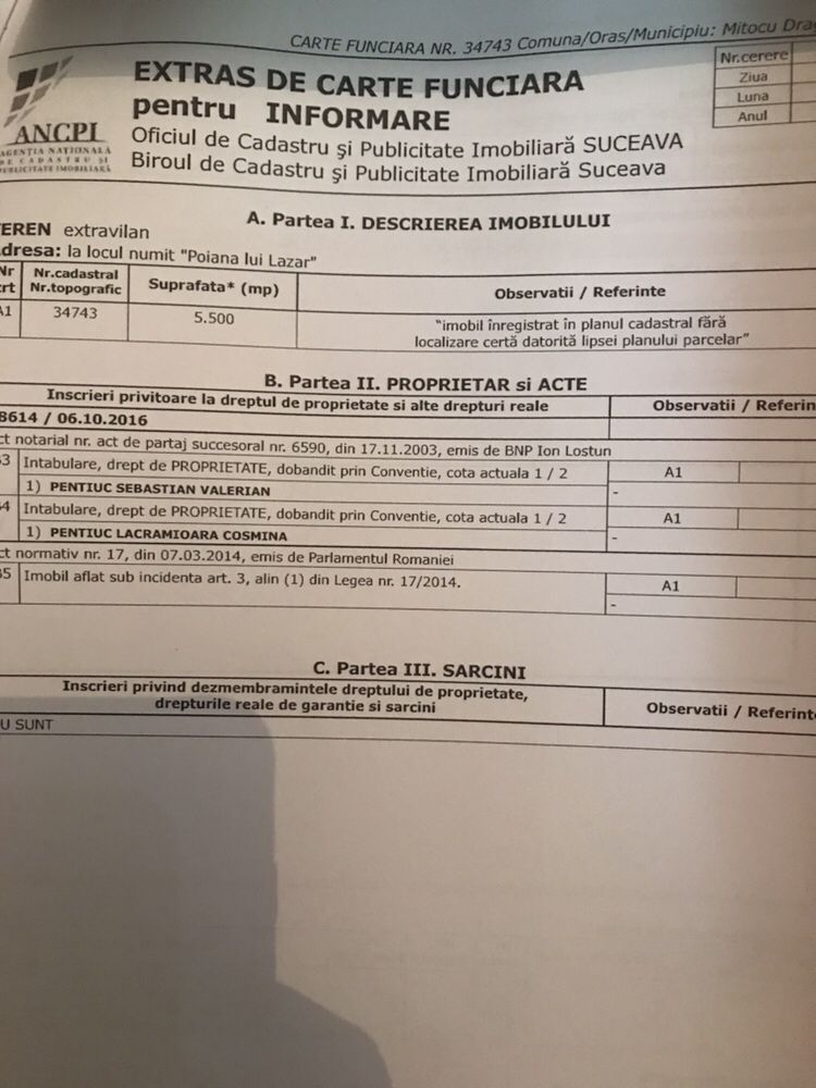 Vand teren la iesire Suceava spre Mitoc langa fab. de statii epurare