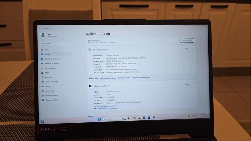 Laptop Asus TUF F15