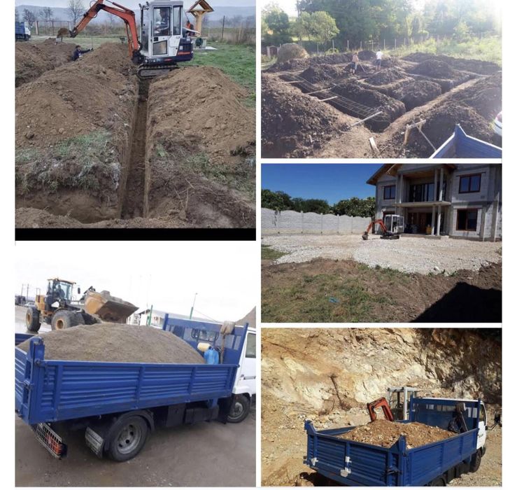 Lucrari cu excavator de 1,5 t si camion de 3,5t