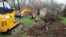 De vanzare miniexcavator+remorca