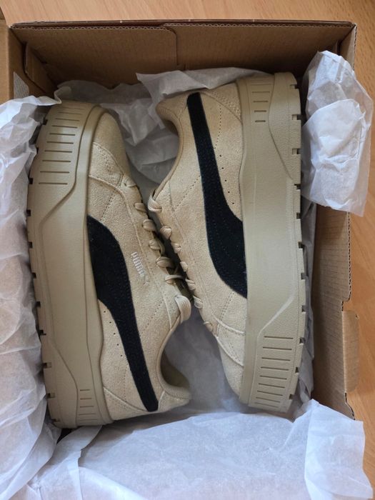 Puma Flatform piele intoarsa bej crem nr 40