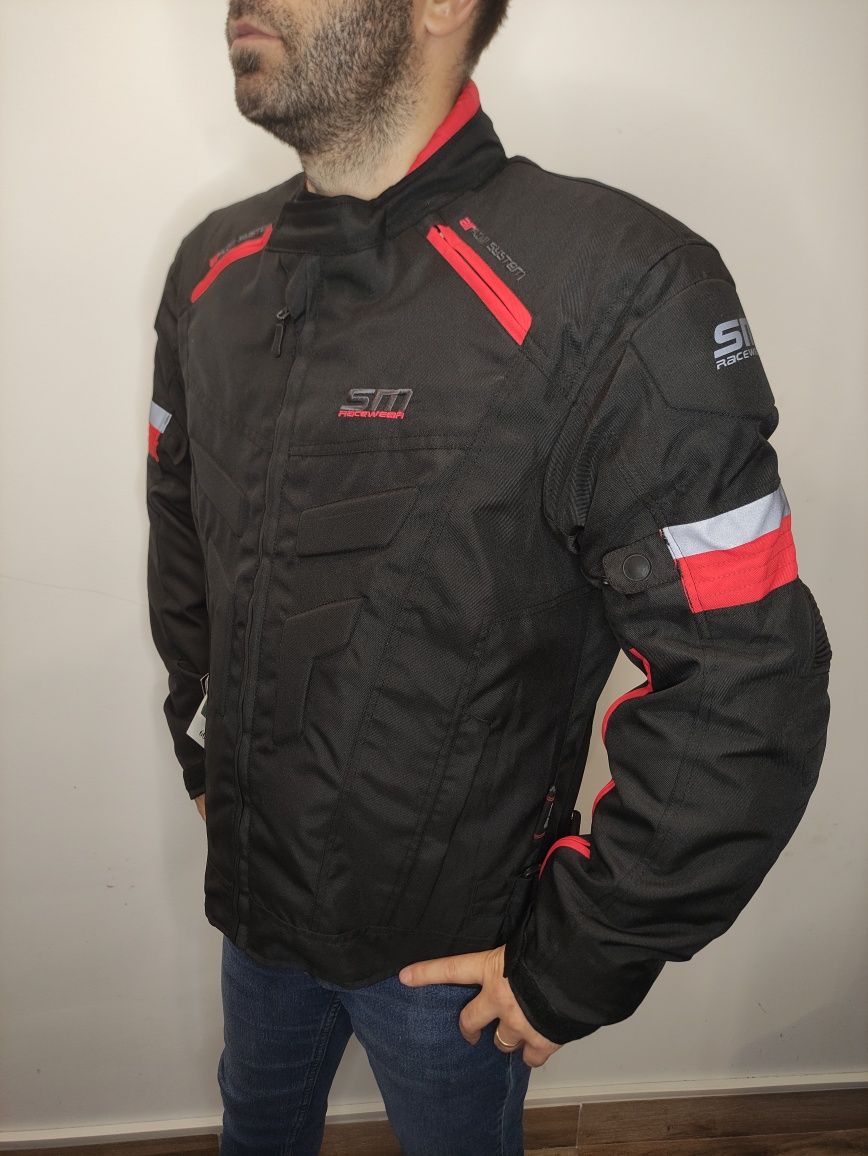 Geaca moto textil SM Scorpio Red-Black, mărimea M, L, XL, 2XL,3XL Noua