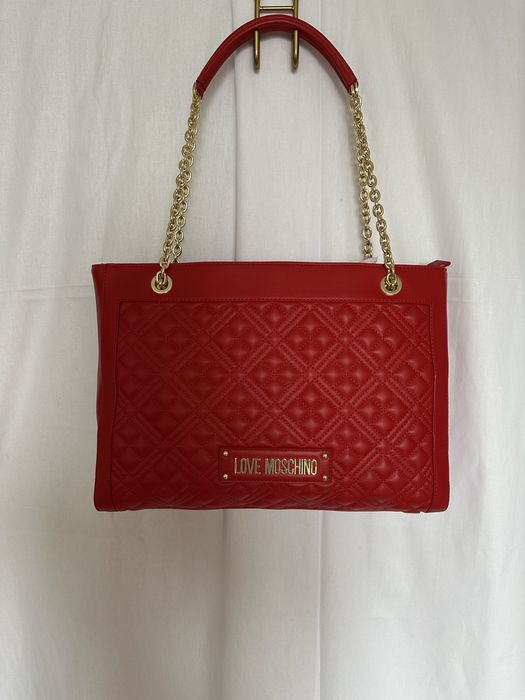 Чанта DIXIE естествена кожа, чанта LOVE MOSCHINO