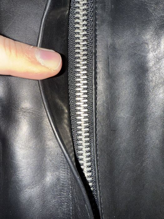 Jacheta / Geaca Bomber Rick Owens din piele groasa