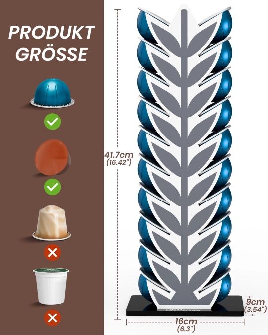 Suport capsule cafea pentru Dolce Gusto & Vertuo, 20 capsule