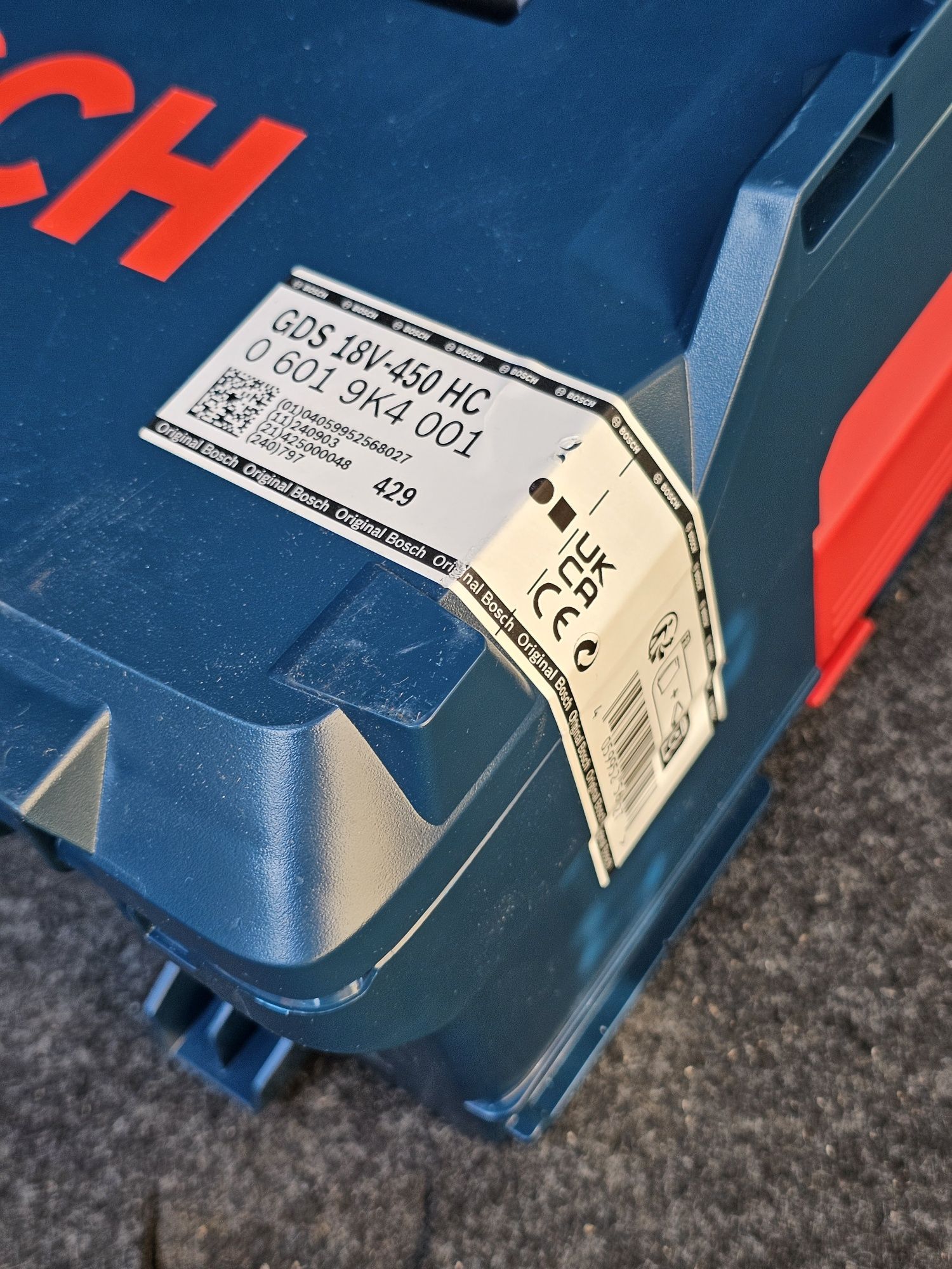 Aparat de impact Bosch GDS 18V-450 HC, 2300 RPM, negru, albastru, Nou