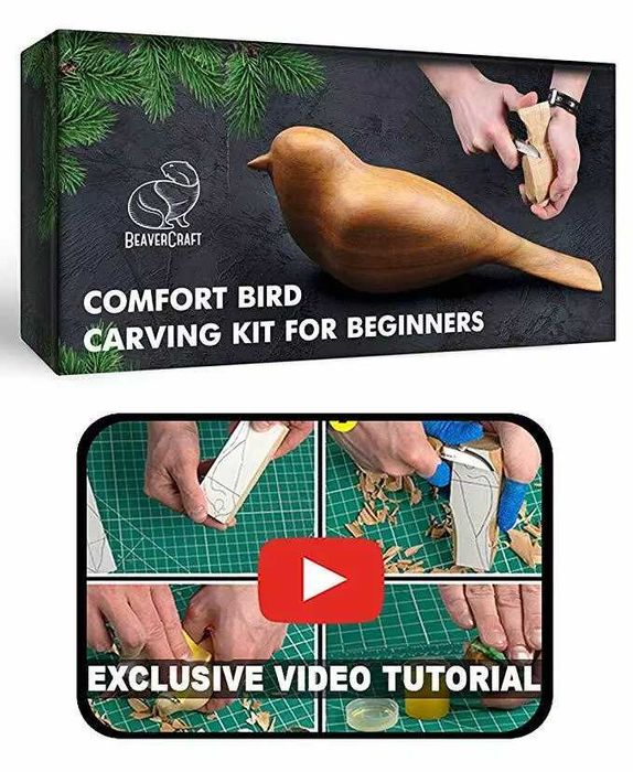 Нов Комплект за дърворезба Comfort Bird - Стартов DIY сет за начинаещи