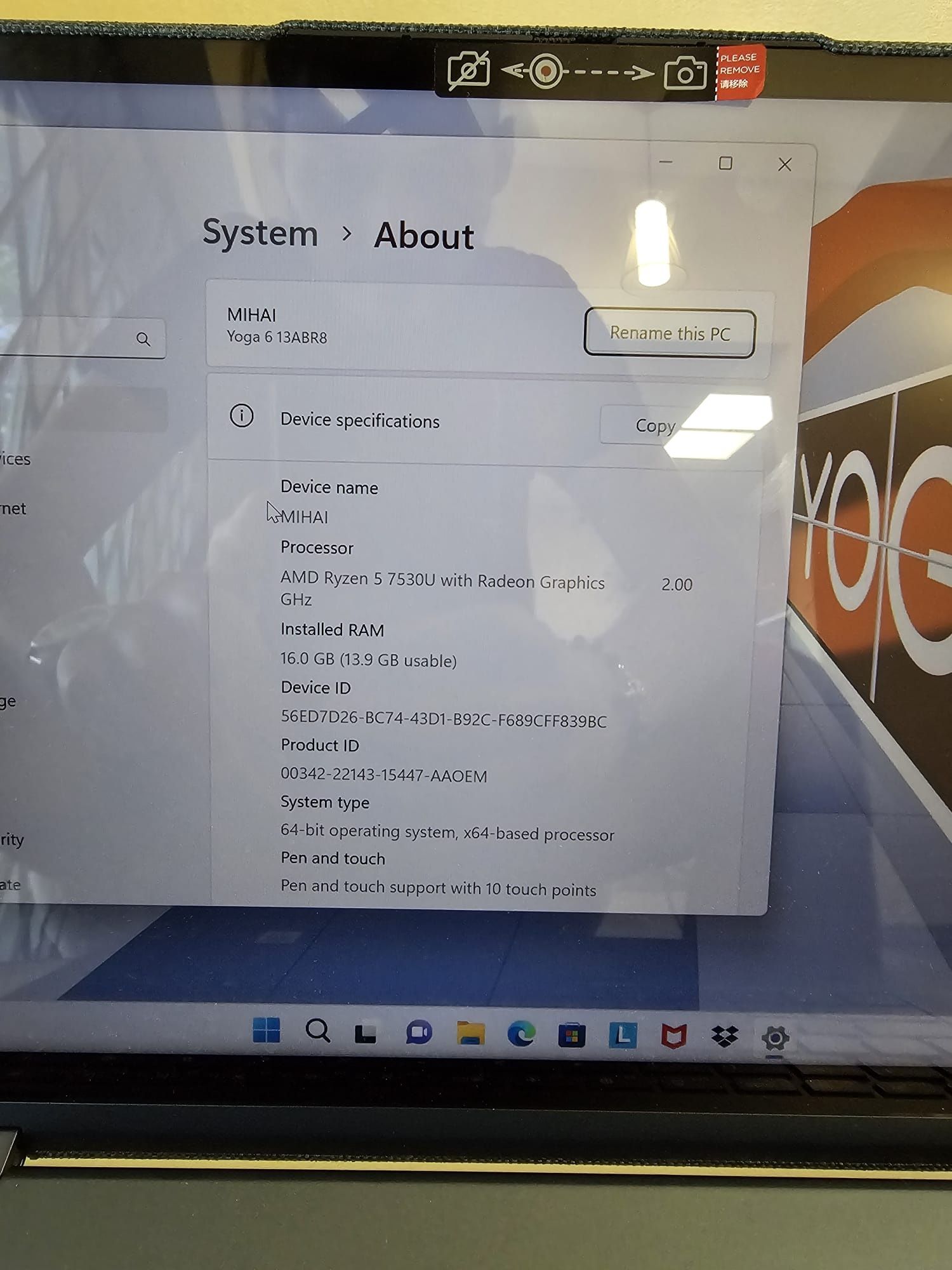 Laptop Lenovo Yoga 6 Amanet BKG
