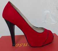 Туфли женские, красные, размер 37