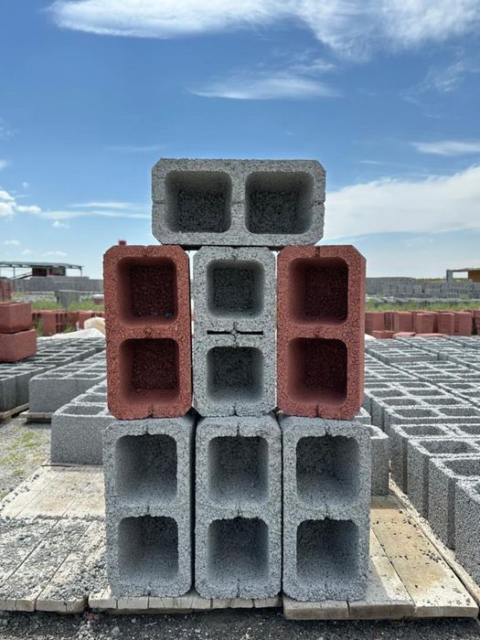Шлакоблок заборный, строительный