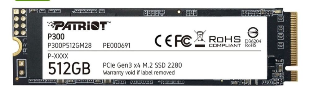 Продам SSD 512 ГБ фирмы Patriot M2