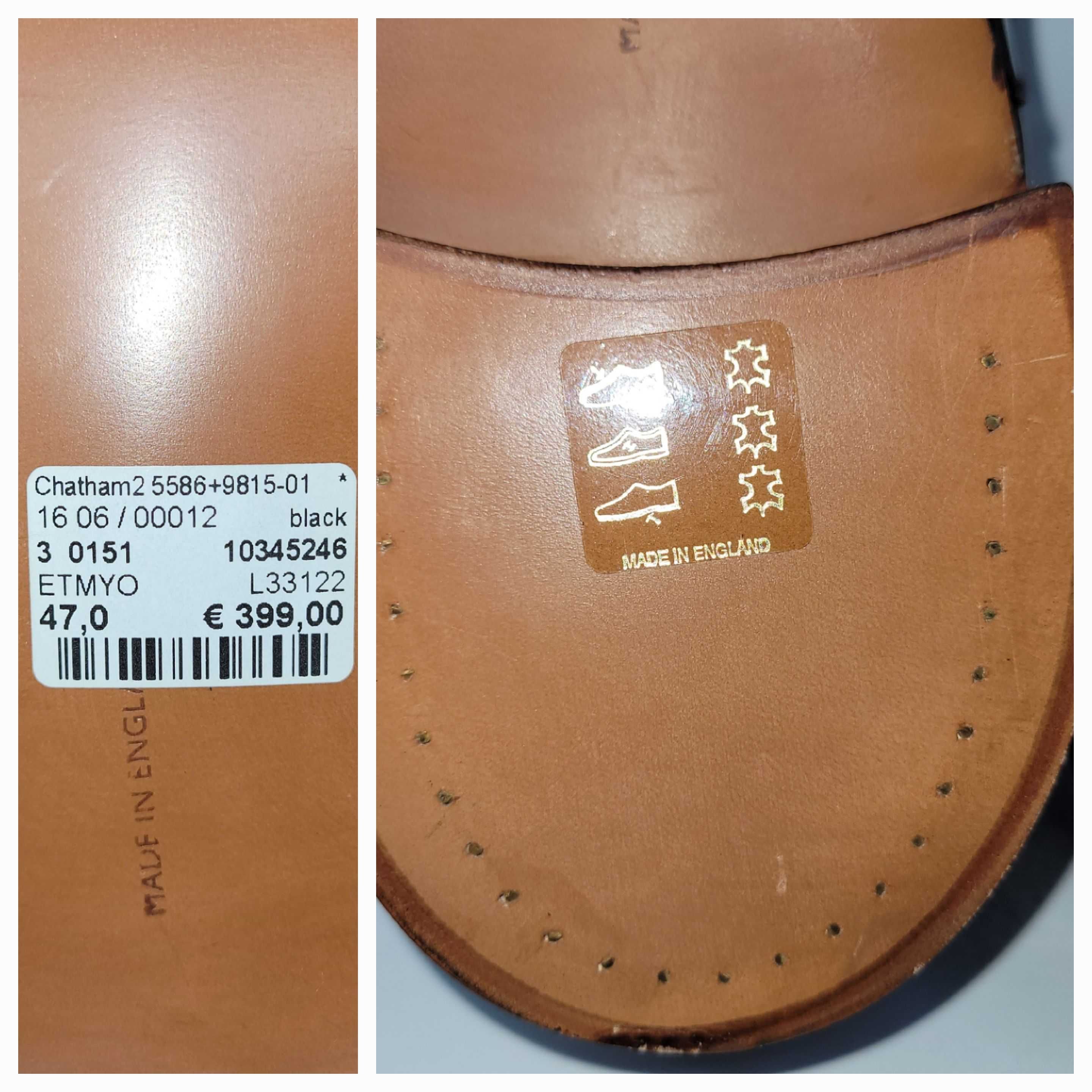Crockett & Jones, Chatham 2, Black Patent Leather, Leather Sole,UK 13E