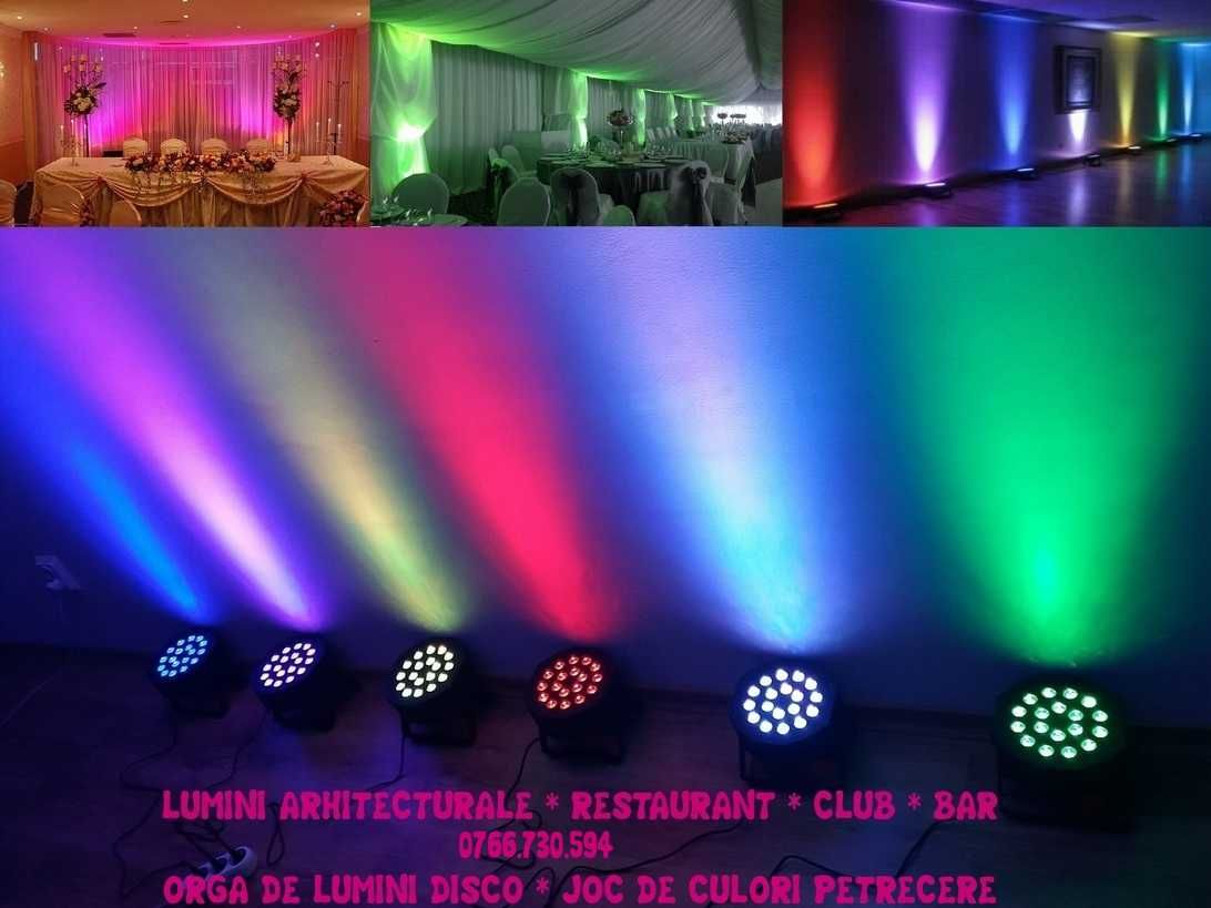 Orga lumini 18 LED*Jocuri culori Disco *Lumini Party * Senzor muzica