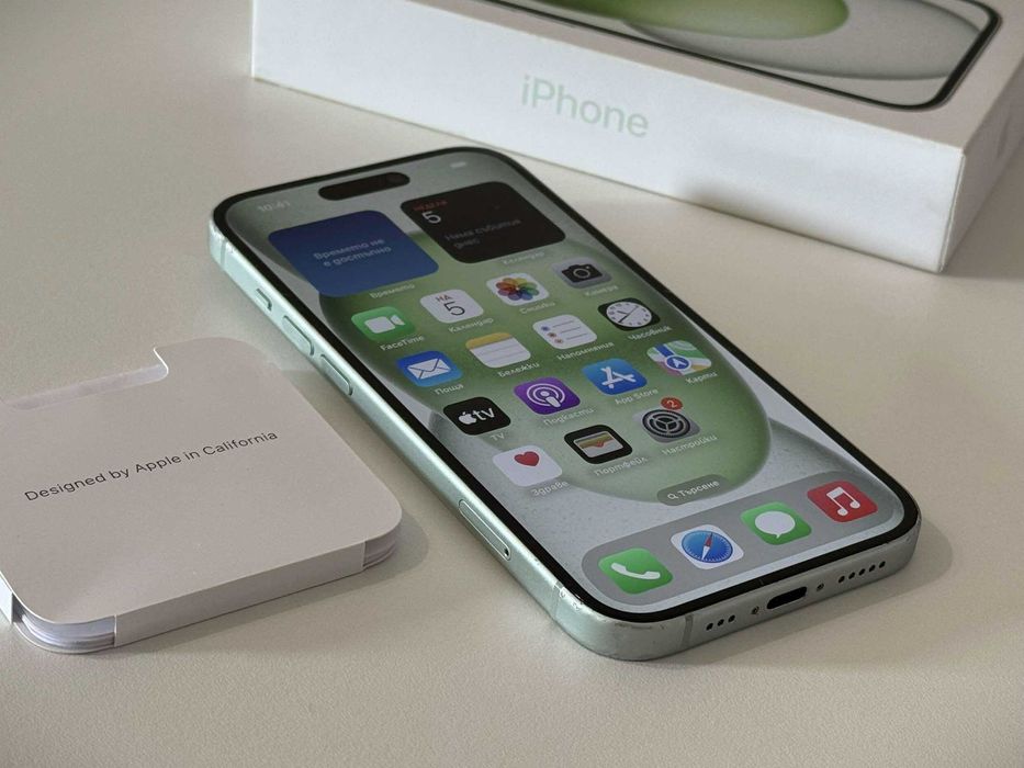 Бартер! 100% Батерия! iPhone 15 Green (Зелен)