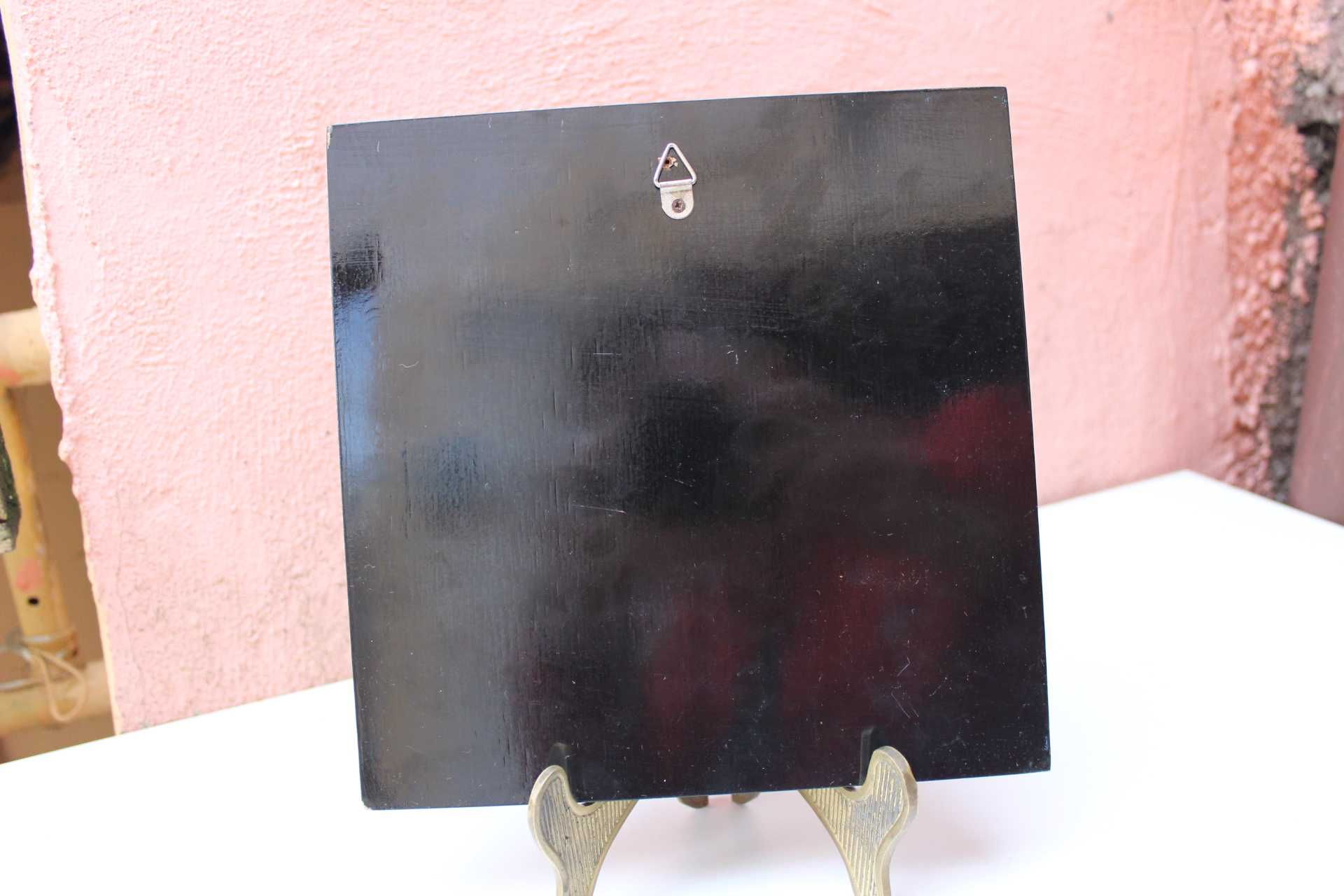 Placa lemn cu lac / pictura LAQUER Asia - China, pictata manual