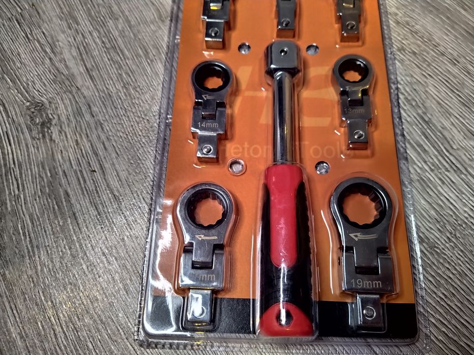 SET 8 Chei Profesionale Inelare Articulate cu Clichet