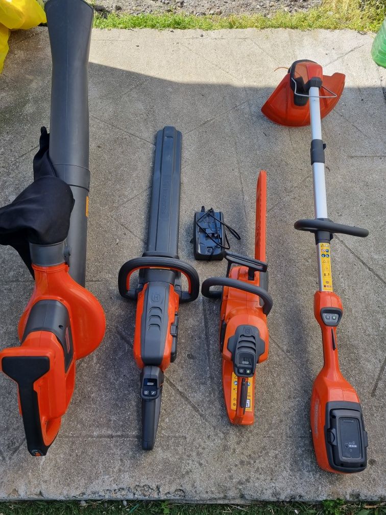 Husqvarna Drujba Trimmer  Suflanta aspirator pe acumulator N