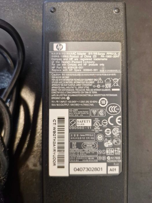 Блок Питания На Ноутбуки Hp 4.74a 90w, 7.4*5.0 Center Pin