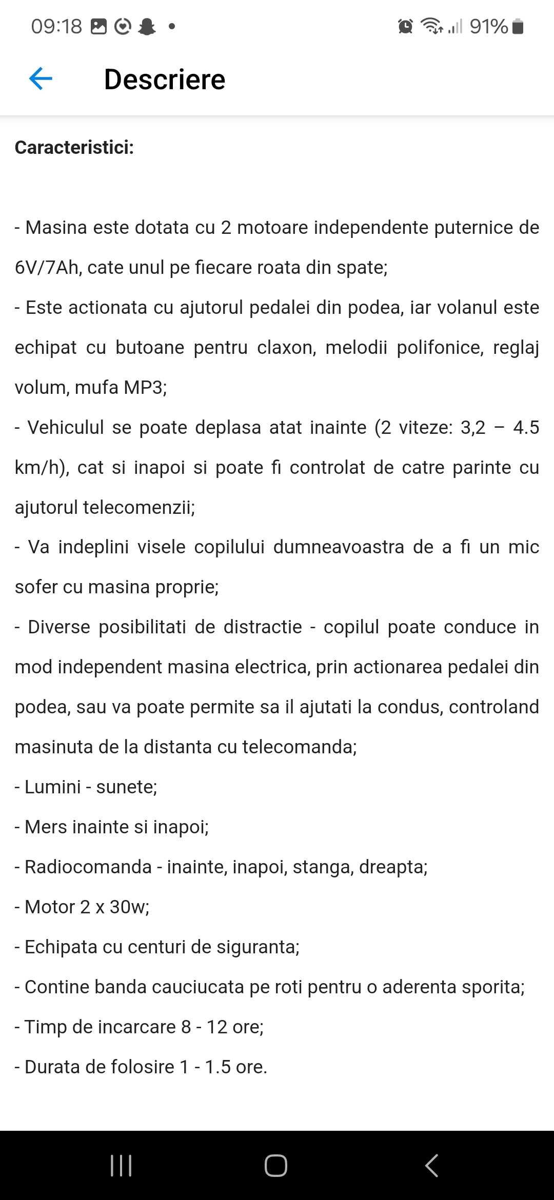 Masinuta electrica copii