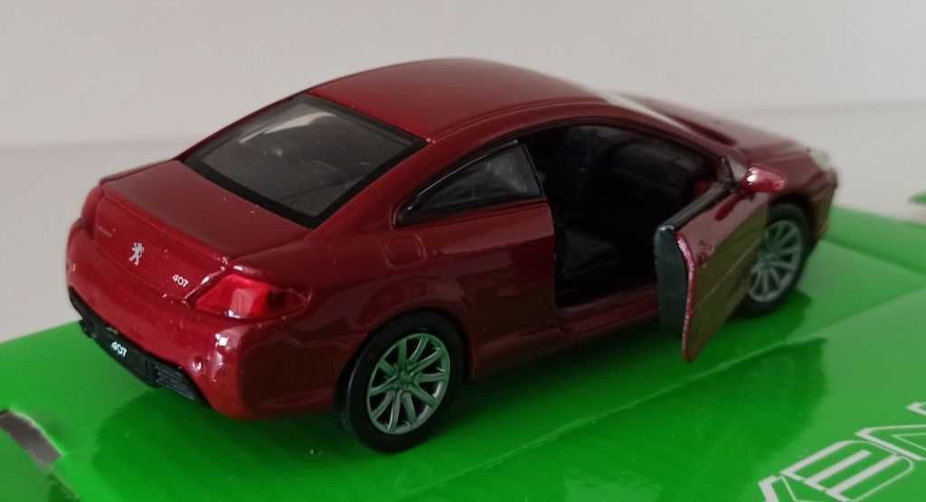 Macheta Peugeot 407 Coupe 2006 visiniu - Welly 1/36