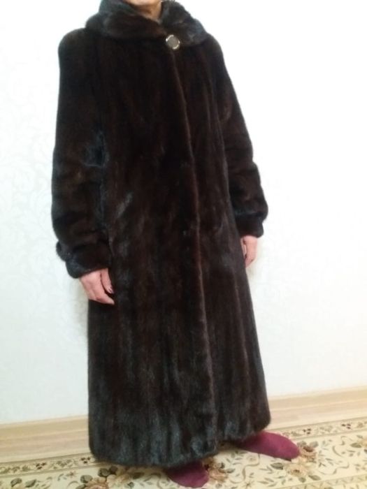 шуба норковая длинная