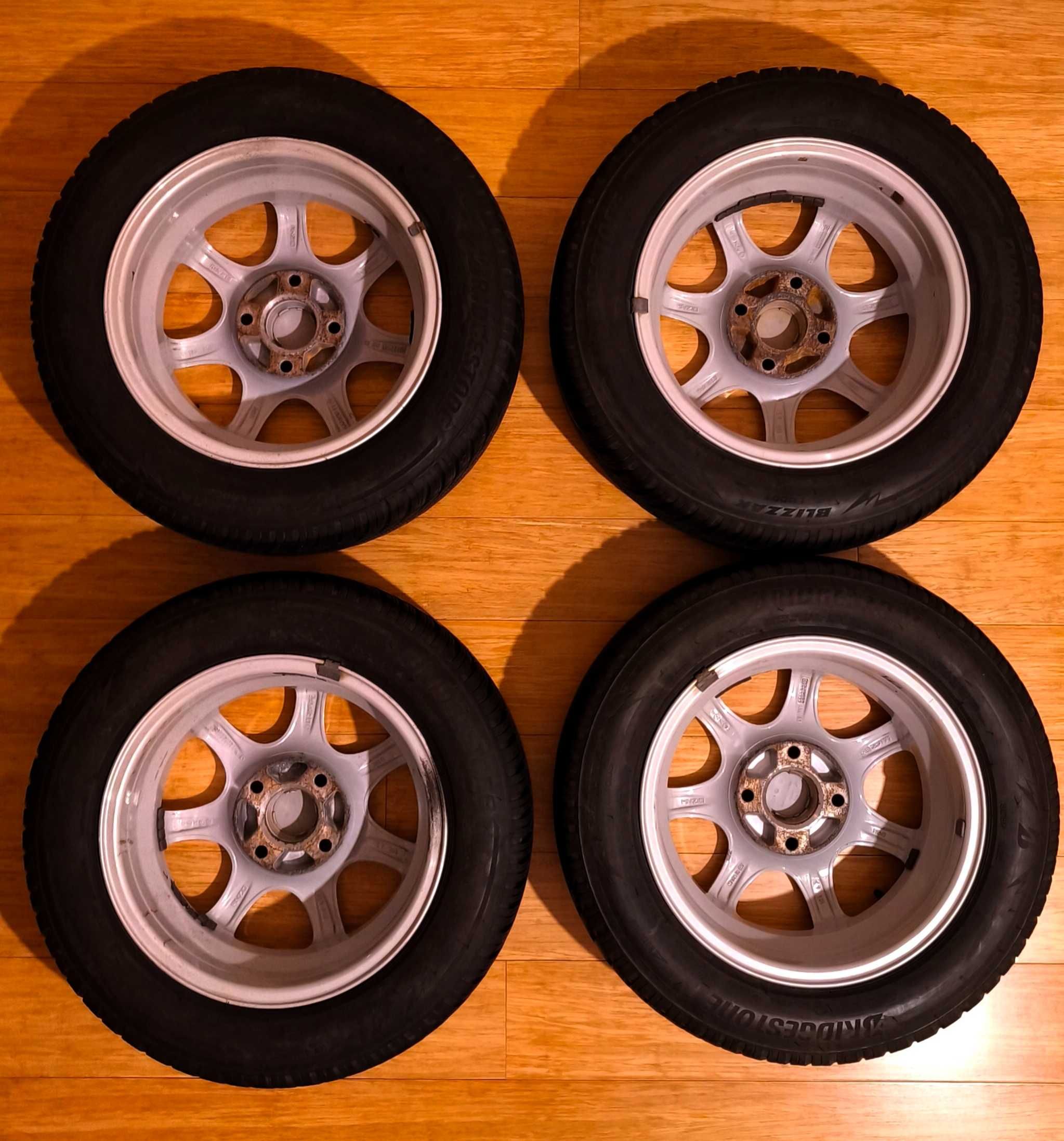 Джанти 14"ANZIO+BRIDGESTONE Blizzak 175/65/14 DOT3822 Зимни гуми