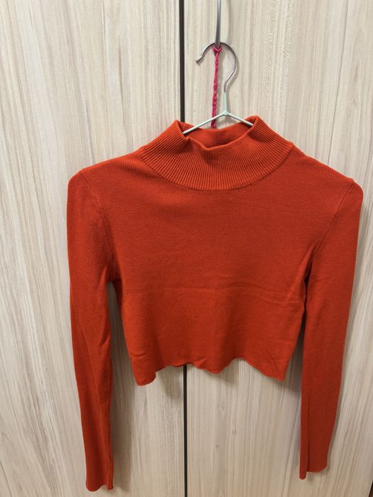 Оранжев топ блуза