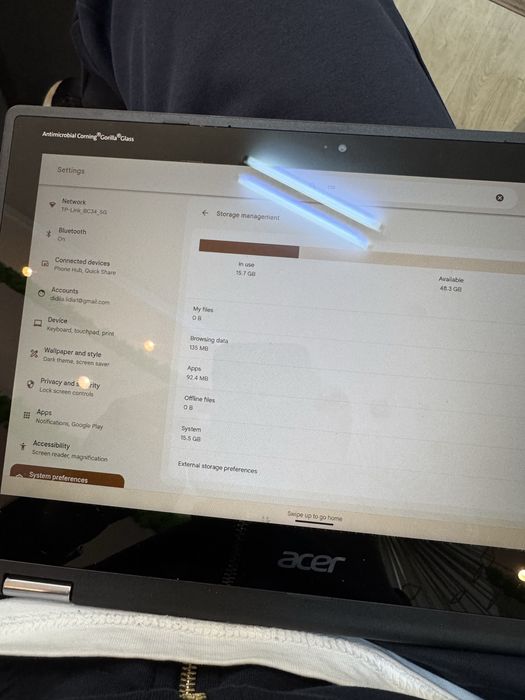 Vând/schimb  Laptop Laptop 3in1 16Gb acer Chromebook spin 11 Cu touch