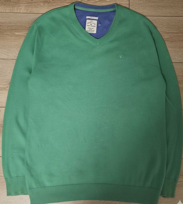 Pulover Tom Taylor, cu anchior, bărbați, verde superb, mărimea XL