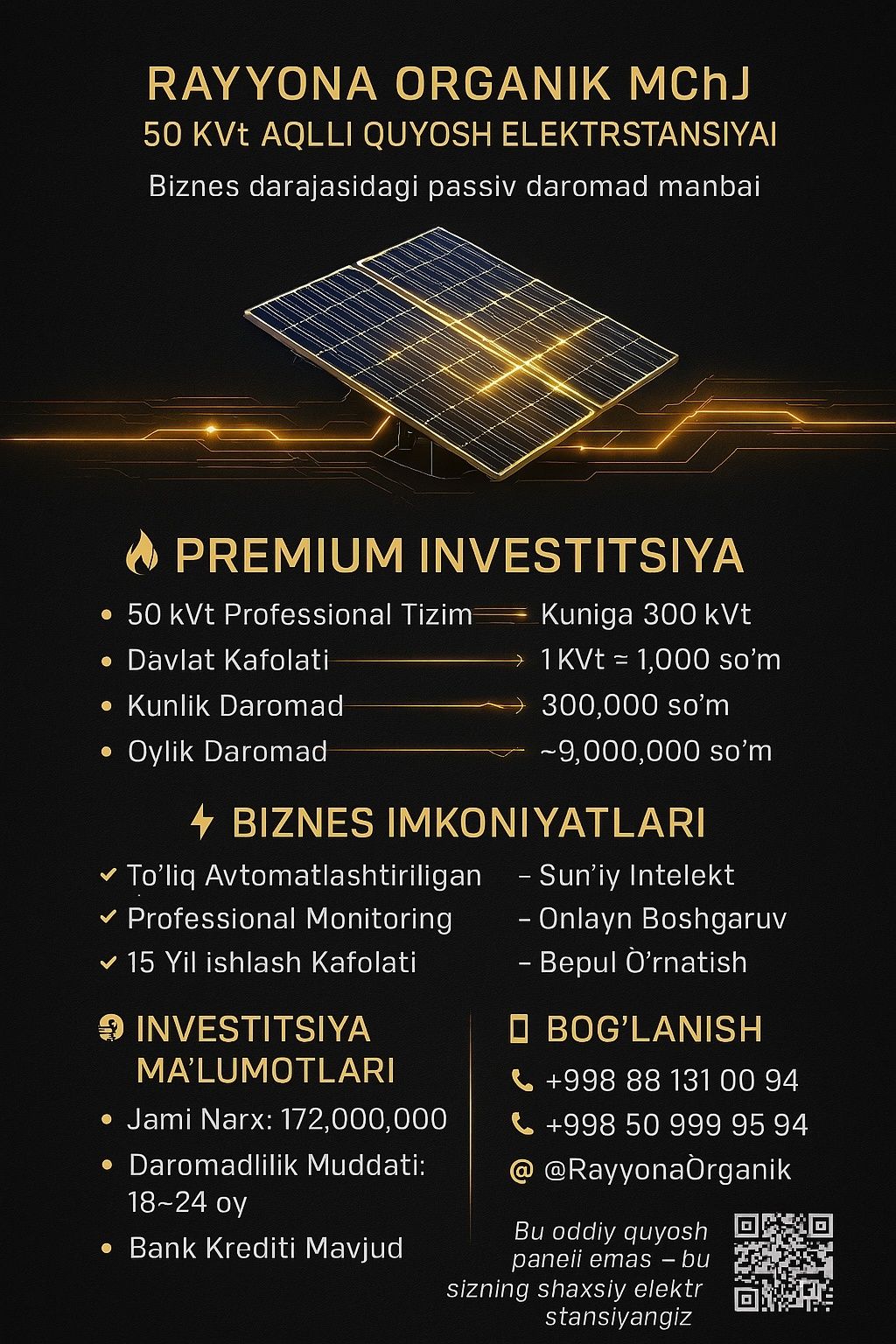Quyosh Panellari o'rnatish