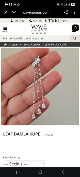 Из Турции  сережки серебро  висюльки