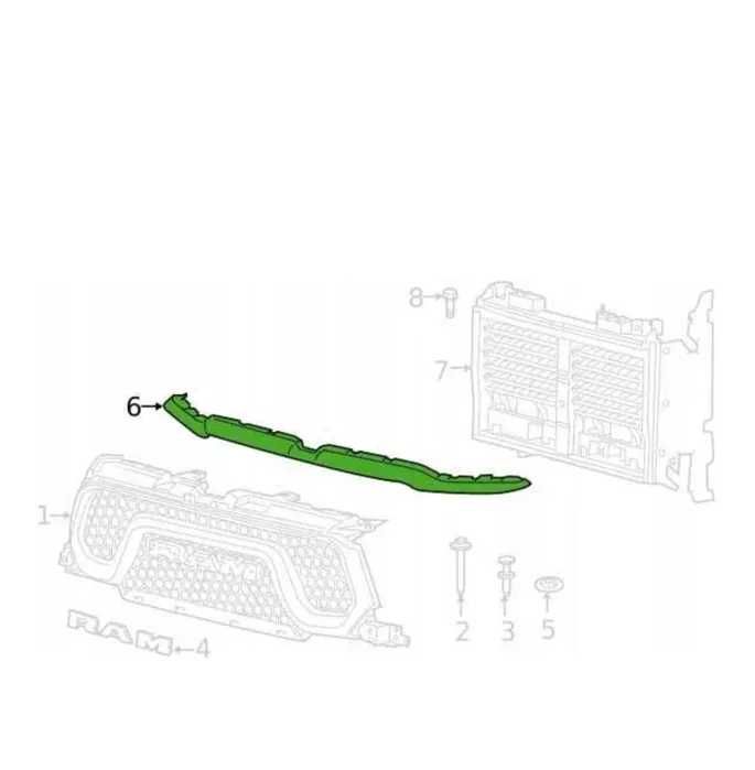 Dodge ram 2019+ предна лайсна ОРИГИНАЛНА чисто нова