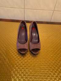 Продам туфли женские из замши сиреневого цвета (сделано в Германии)