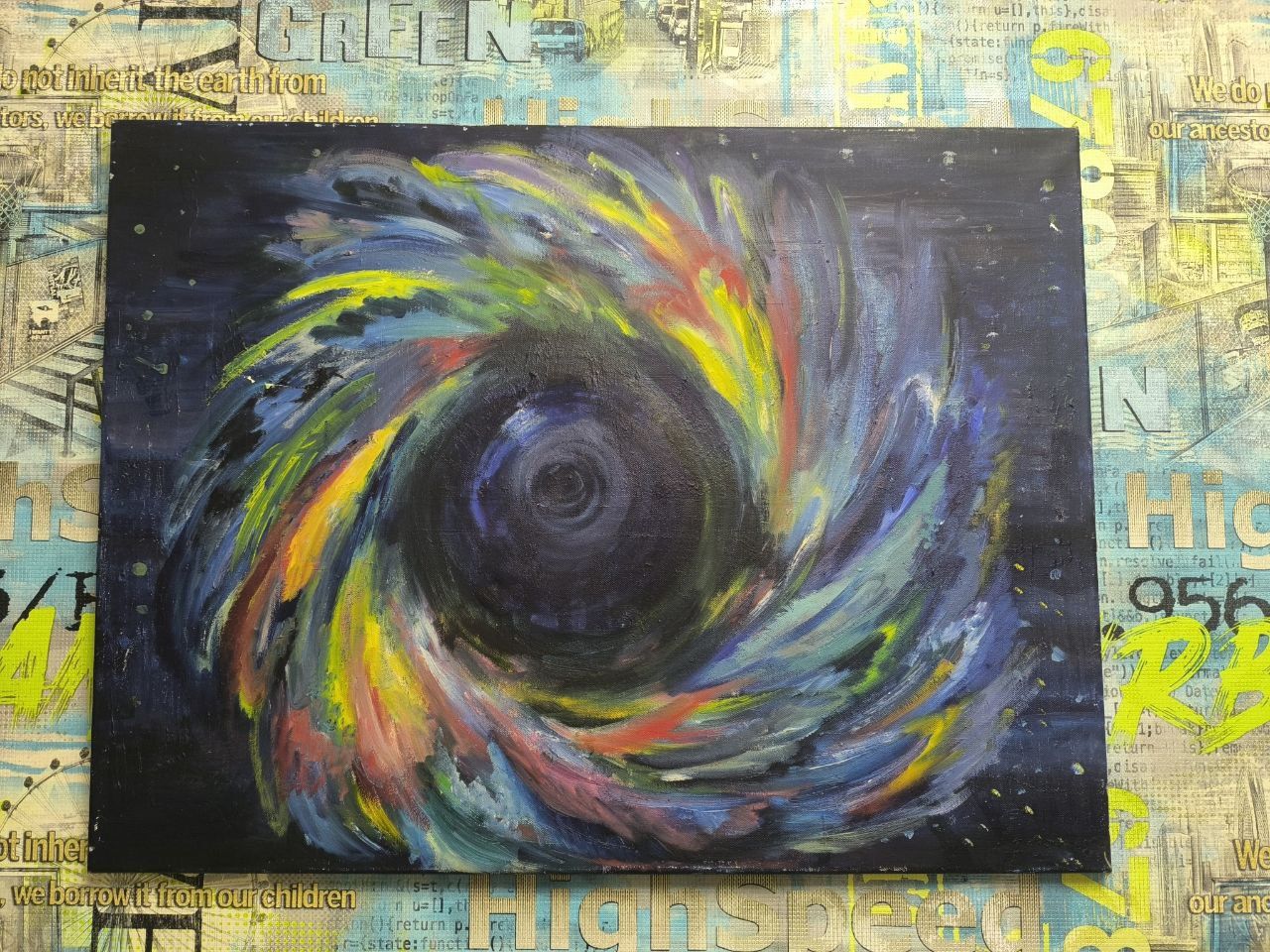 Картина "Enigma Black Hole". Ручной работы. Масло.  Размер: 60*80