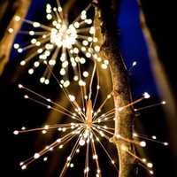 Artificii LED decorative 96 microLED-uri,  telecomanda