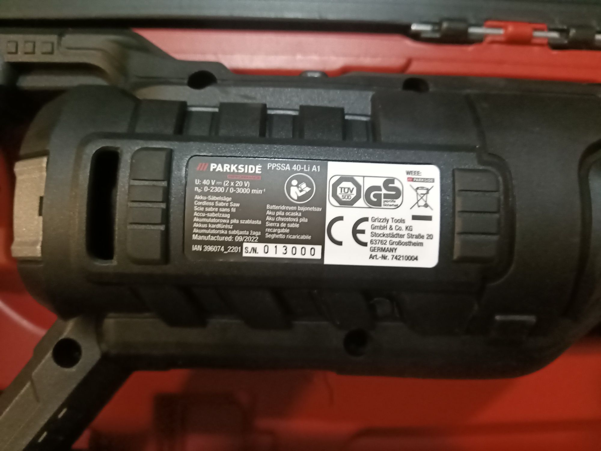 Parkside performance ferastrau 40V pendular fierastrau sabie pe bateri
