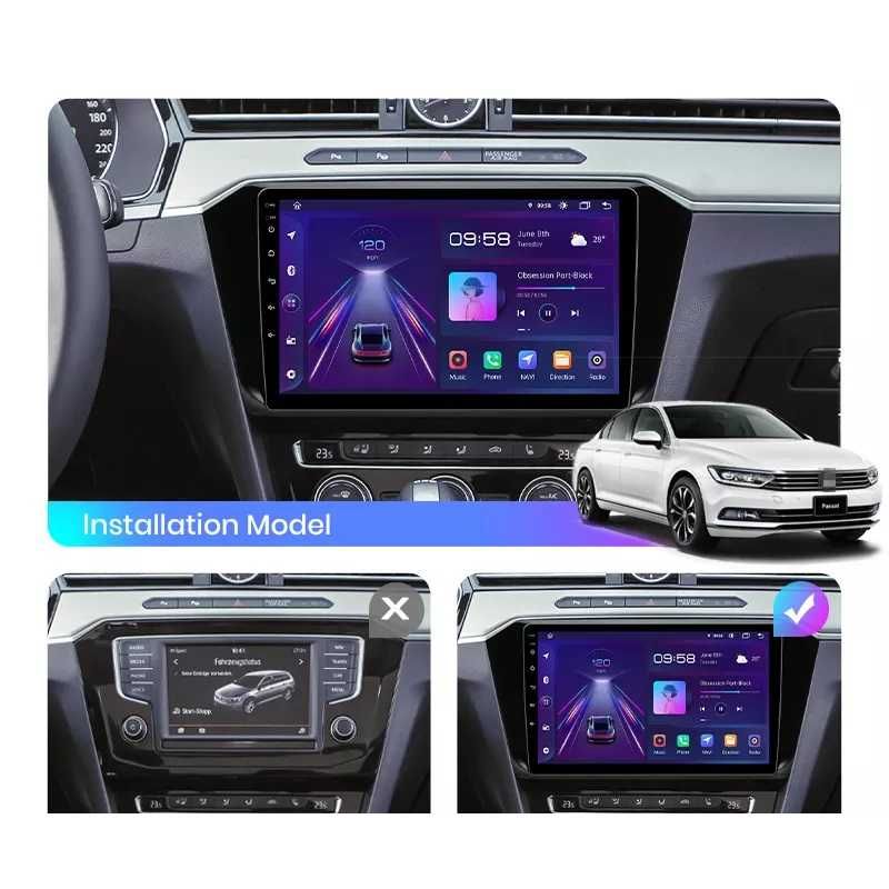 Navigatie passat B8 2015-2020, Android 12, 2GB RAM 32GB waz youtube