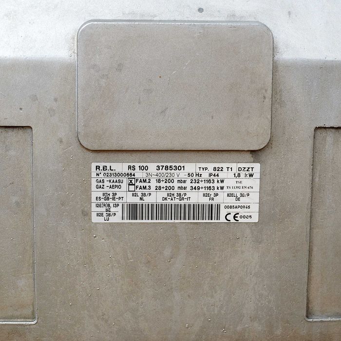 Vand arzator combustibil gaze naturale marca RIELLO putere 1163 kW
